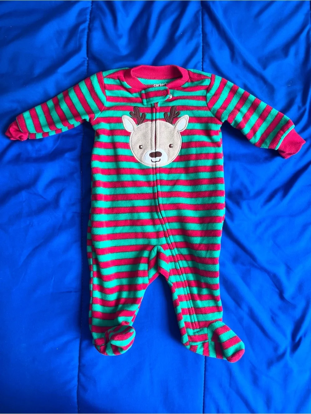 CARTER’S Baby Holiday Fleece Footed Pajamas (5) 0-3 Months